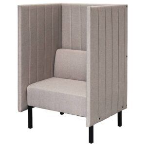 【法人様限定商品】ロビーチェア ファブリックソファ 両側パネルタイプ W800×H1230 ベージュ RFFBS-8012BER 新品