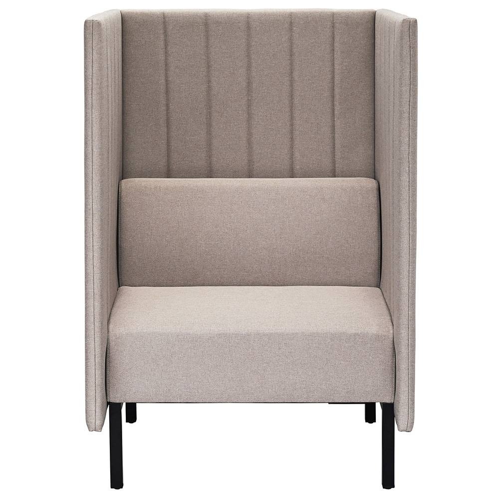 【法人様限定商品】ロビーチェア ファブリックソファ 両側パネルタイプ W800×H1230 ベージュ RFFBS-8012BER 新品 - 画像 (2)