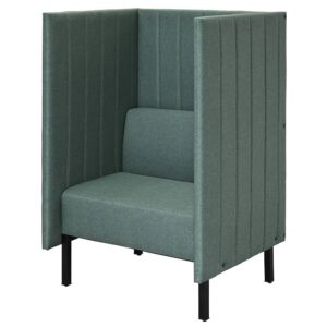 【法人様限定商品】ロビーチェア ファブリックソファ 両側パネルタイプ W800×H1230 グリーン RFFBS-8012GNR 新品