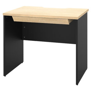 プランシリーズ 木製デスク W800×D600 ナチュラル×ブラック脚 引出付き RFPD-0860NA-BL-DR 新品 デスク