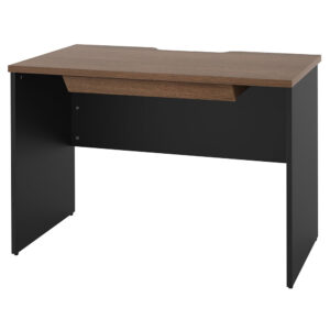 プランシリーズ 木製デスク W1000×D600 ウォルナット×ブラック脚 引出付き RFPD-1060DM-BL-DR 新品 デスク