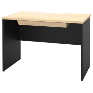 プランシリーズ 木製デスク W1000×D600 ナチュラル×ブラック脚 引出付き RFPD-1060NA-BL-DR 新品 デスク