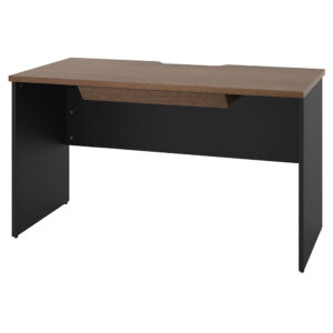 プランシリーズ 木製デスク W1200×D600 ウォルナット×ブラック脚 引出付き RFPD-1260DM-BL-DR 新品 デスク