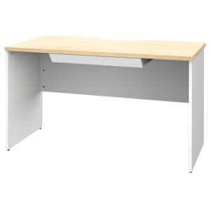 プランシリーズ 木製デスク W1200×D600 ナチュラル×ホワイト脚 引出付き RFPD-1260NA-WL-DR 新品 デスク