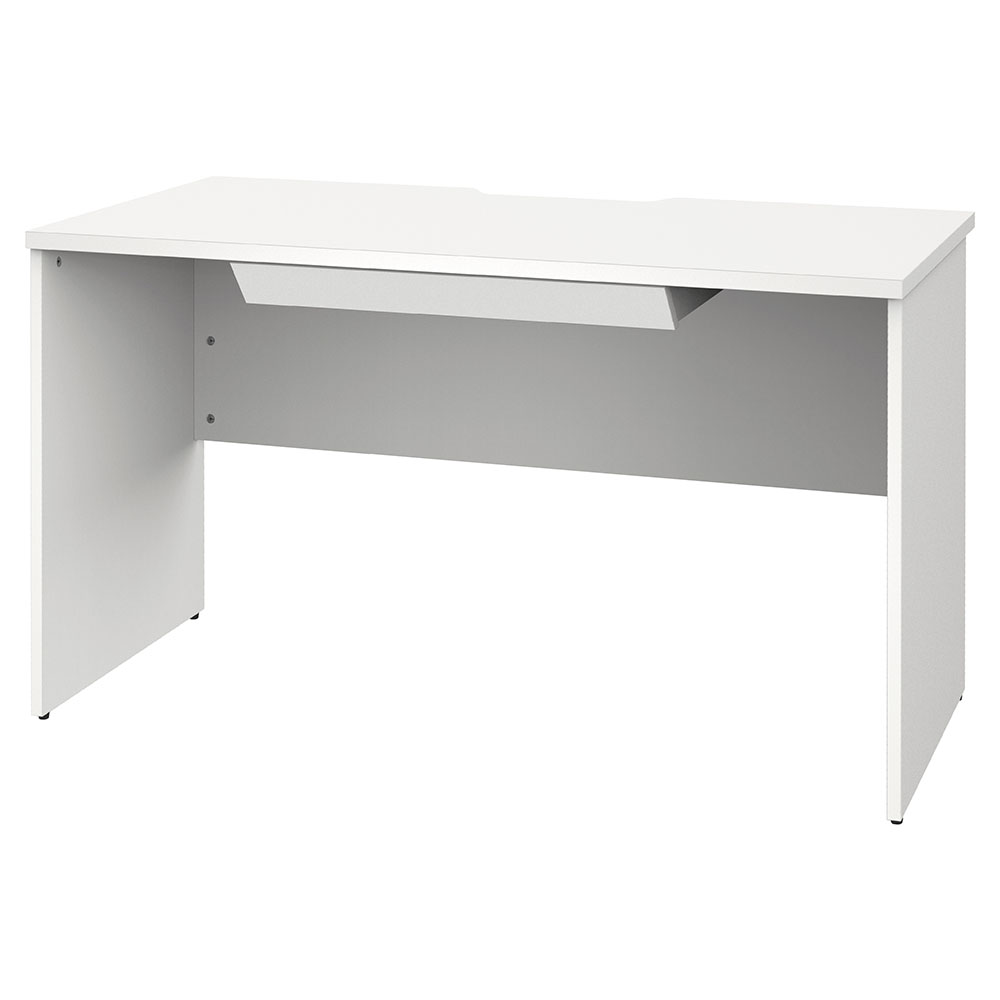 プランシリーズ 木製デスク W1200×D600 ホワイト×ホワイト脚 引出付き RFPD-1260WH-WL-DR 新品 デスク