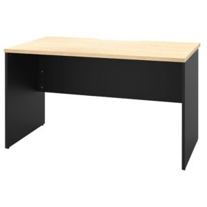 プランシリーズ 木製デスク W1200 D700 ナチュラル×ブラック脚 RFPD-1270NA-BL 新品