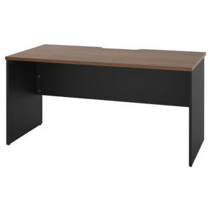 プランシリーズ 木製デスク W1400 D700 ウォルナット×ブラック脚 RFPD-1470DM-BL 新品