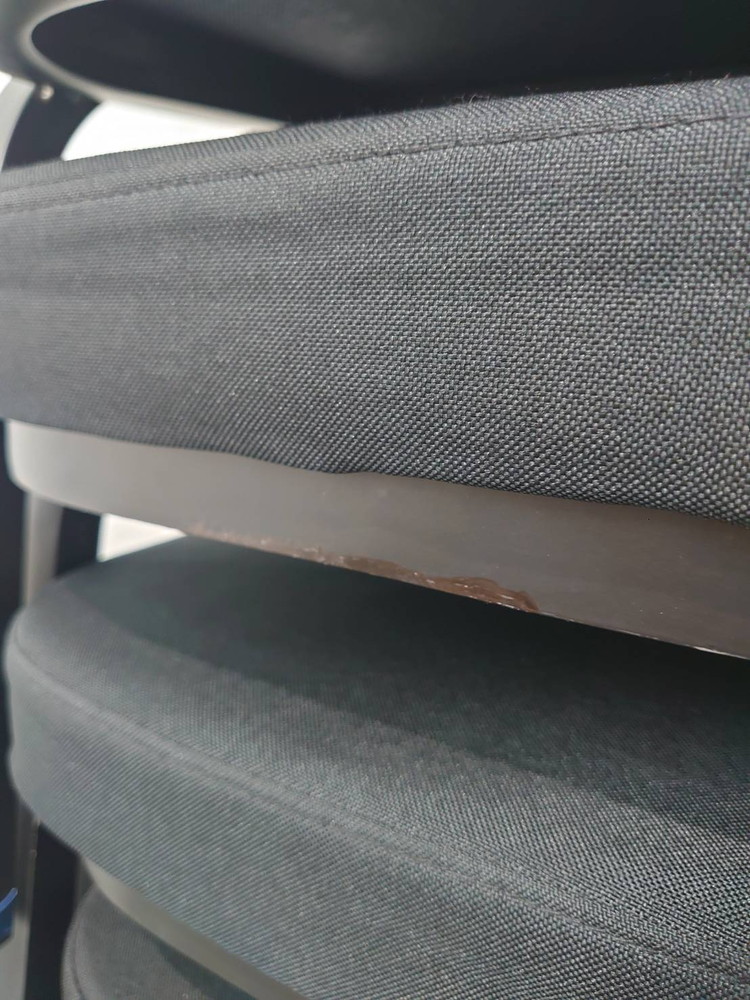 スタッキングチェア 14脚セット 会議チェア ダイニングチェア 積み重ねチェア 布張り 中古 - 画像 (10)