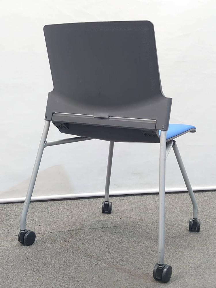 ミーティングセット 4人用 会議セット テーブル3色あり W1500 D750 会議チェア スタッキングチェア 中古 - 画像 (7)