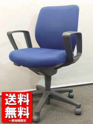 訳あり特価 オフィスチェア 肘付き コクヨ セディスタ デスクチェア ブルー キャスターチェア 事務チェア 中古