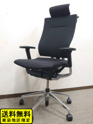 オフィスチェア デスクチェア 事務チェア 役員チェア 肘付き イトーキ スピーナ ヘッドレスト マネジメントチェア エグゼクティブチェア KE-727GPH-Z9T1　中古
