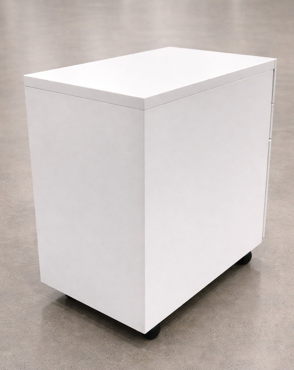 在庫80台以上 ワゴン 3段 井上金庫 デスクワゴン ホワイト キャスターワゴン 鍵付き 中古 - 画像 (5)