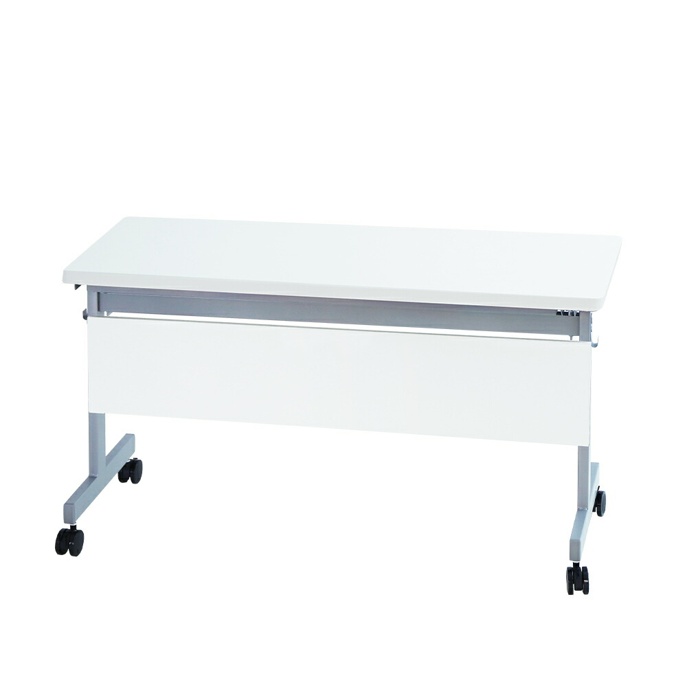 フォールディングテーブル W1200 D450 幕板付き 会議用テーブル パソコンデスク GLF-1245M 新品 - 画像 (14)