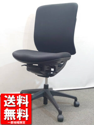 オフィスチェア 肘無し ブラック パソコンチェア イナバ イエラ デスクチェア キャスター付き 中古