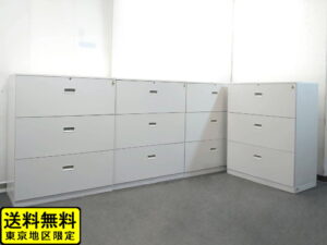 在庫多数 ラテラル書庫 4台セット ３段 コクヨ ビジネスウォール Nシリーズ BWN-L3A59F1N 中古