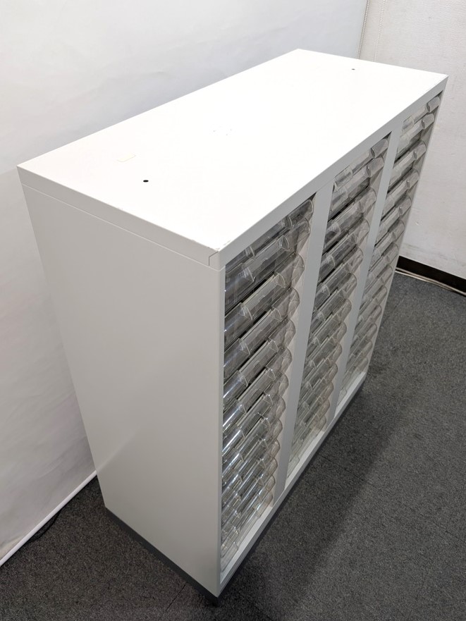 レターケース クリスタルキャビネット 3列13段 A4対応 浅深コンビ型 ライオン 中古 - 画像 (8)