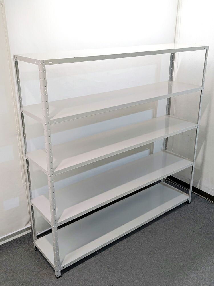【店頭引き渡し限定】5段 スチールラック 中軽量 軽中量棚 シェルフ 本棚 キャビネット 中古 - 画像 (2)