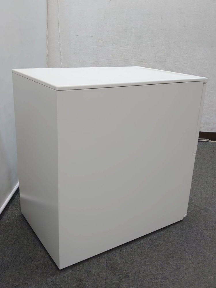 デスクワゴンセット 平机+2段ワゴン W1200 D700 オフィスデスク プラス ライオン ホワイト 中古 - 画像 (16)