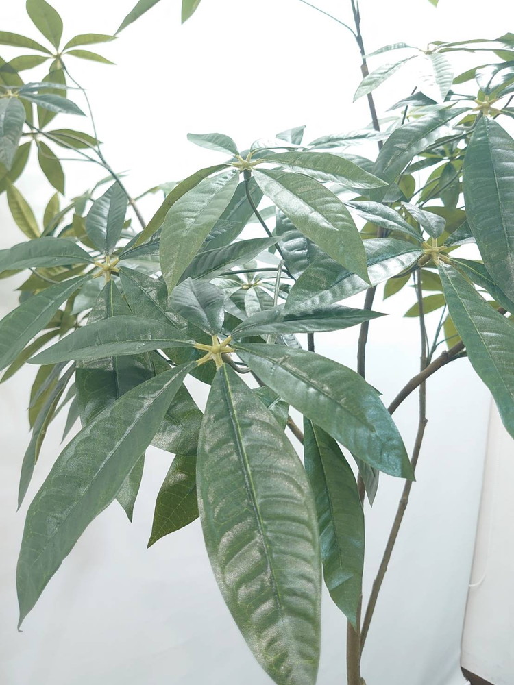 東京地区送料無料 フェイクグリーン 大型 パキラ風 人工観葉植物 鉢付きプランター付き - 画像 (9)