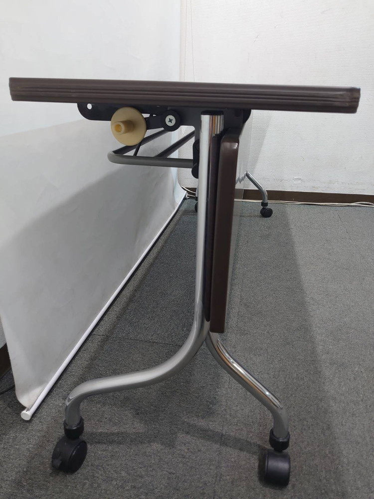 在庫19台 会議テーブル 10台セット W1800 D450 折り畳みテーブル 幕板付き キャスター付き ホウトク FX33M 中古 - 画像 (10)
