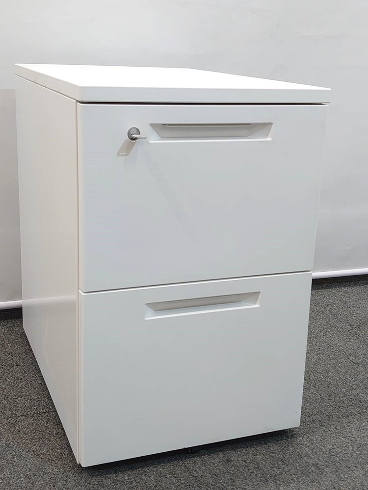デスクセット 4人用セット 平机+2段ワゴン W1200 D700 オフィスデスク コクヨ iS カギ付き 中古 - 画像 (12)