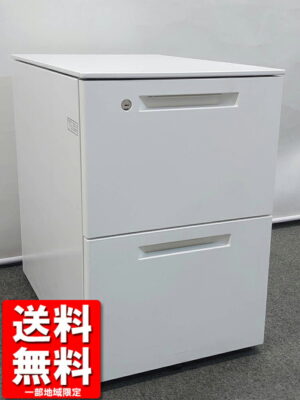 コクヨ iS 2段ワゴン ワゴン サイドワゴン デスクワゴン 事務ワゴン カギ付き SDM-IS46A2SAWNN 中古