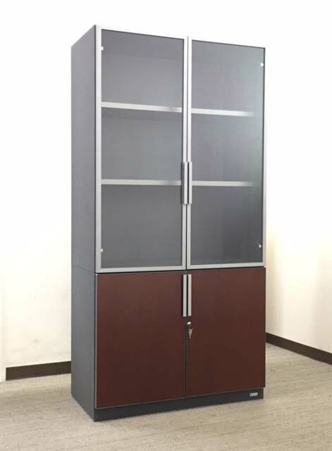 送料無料 東京地区限定 役員家具2点セット コクヨ キャビネット ワードローブ 木製 役員家具 書庫 役員書庫 中古 - 画像 (4)