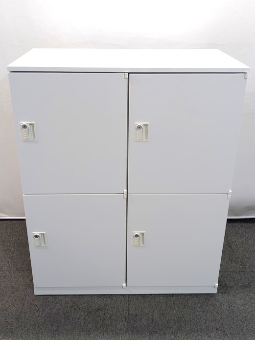 4人用ロッカー W900 D450 H1130 パーソナルロッカー ウチダ メールボックス ダイヤル錠タイプ 中古 - 画像 (5)