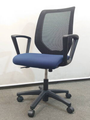 オフィスチェア メッシュ 肘付き イトーキ コルト KT-230JD-T1B2T1 ブラック×ブルー