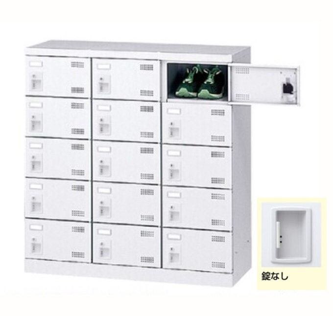 【法人様限定商品】シューズボックス 15名用 新品 国産 W900×D350×H945 鍵無し シューズロッカー 下駄箱 - 画像 (2)