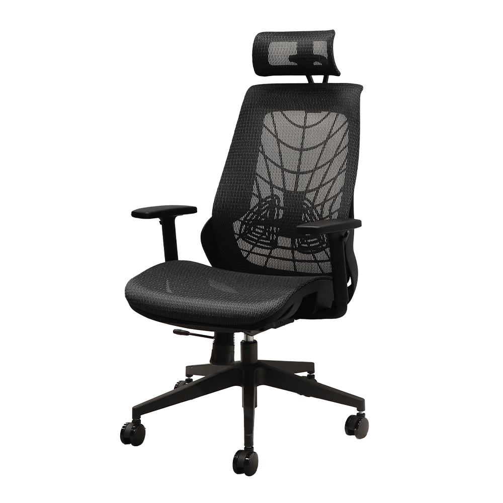 新品メッシュチェア ハイバック ランバーサポート 肘付き ヘッドレスト付 WLB-3AH - 画像 (15)