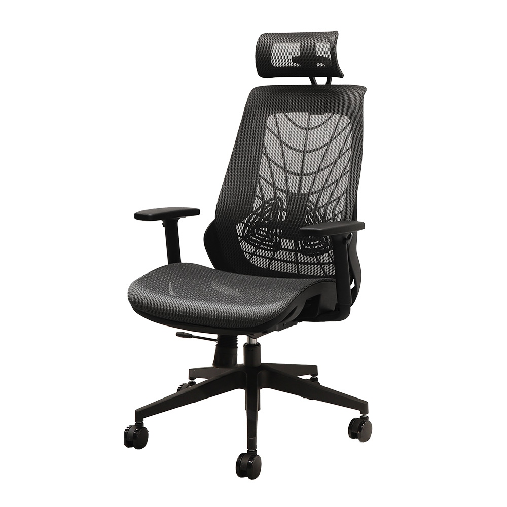 新品メッシュチェア ハイバック ランバーサポート 肘付き ヘッドレスト付 WLB-3AH - 画像 (17)