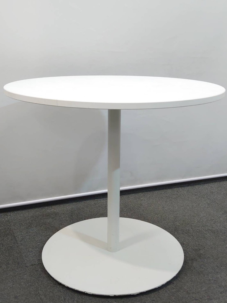 3人用 応接セット 4点セット カフェテーブルセット 丸テーブル ミーティングセット オカムラ フロックス 中古 - 画像 (13)