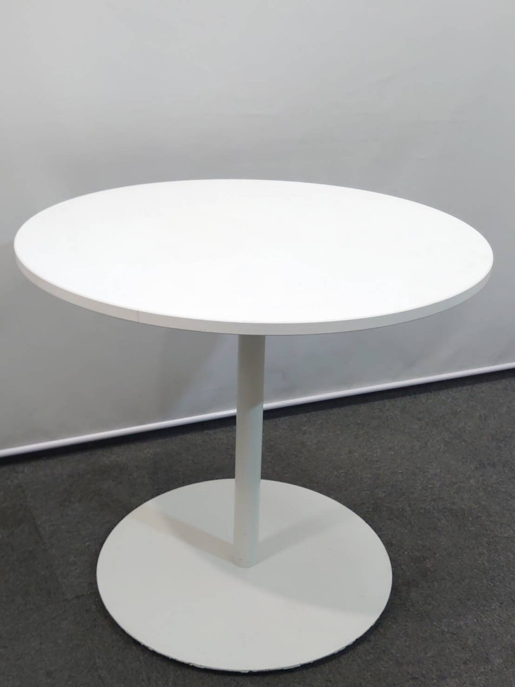 3人用 応接セット 4点セット カフェテーブルセット 丸テーブル ミーティングセット オカムラ フロックス 中古 - 画像 (14)