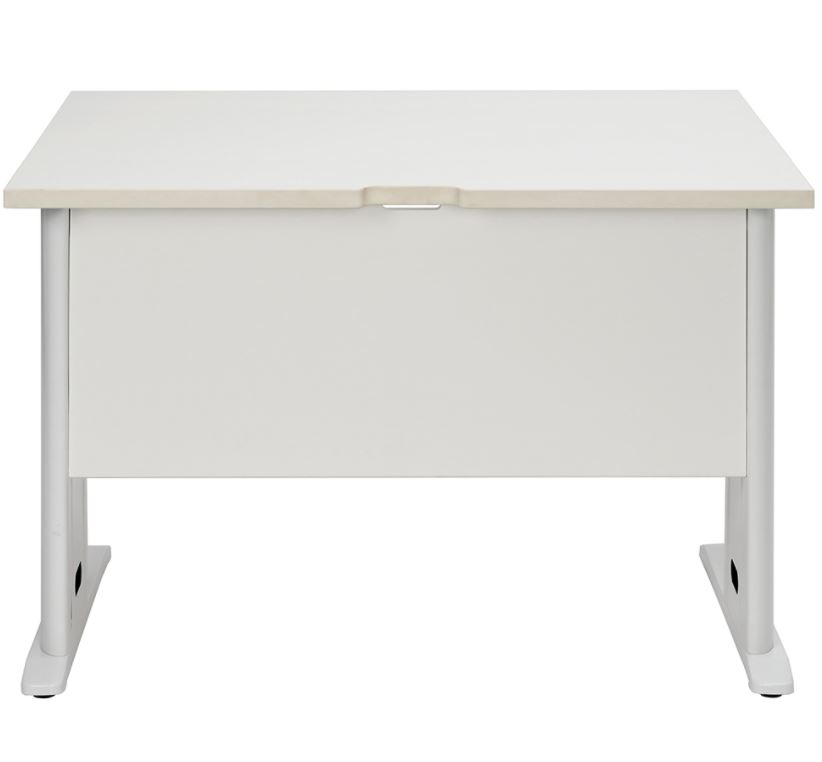 スチール脚デスク W1200 D700 平机 アソート ホワイト ホワイト脚 RFSLD-1270WH-WL 新品 デスク - 画像 (2)