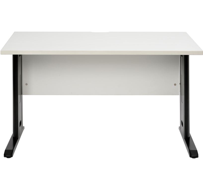 スチール脚デスク W1200 D700 平机 アソート ホワイト ブラック脚 RFSLD-1270WH-BL 新品 デスク - 画像 (3)