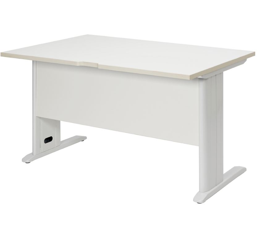 スチール脚デスク W1200 D700 平机 アソート ホワイト ホワイト脚 RFSLD-1270WH-WL 新品 デスク - 画像 (3)