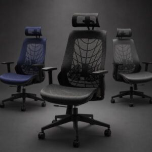 新品メッシュチェア ハイバック ランバーサポート 肘付き ヘッドレスト付 WLB-3AH