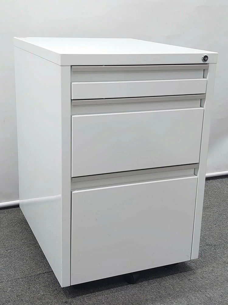 在庫7台以上 平机 3段ワゴンセット プラス フラットライン ホワイト W1000×D700×H700 中古 - 画像 (6)