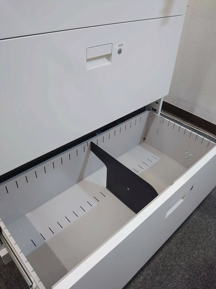 美品 ラテラル書庫 カギ付き イトーキ eS H1-M1090AKS-W9 ホワイト W900 中古 - 画像 (3)