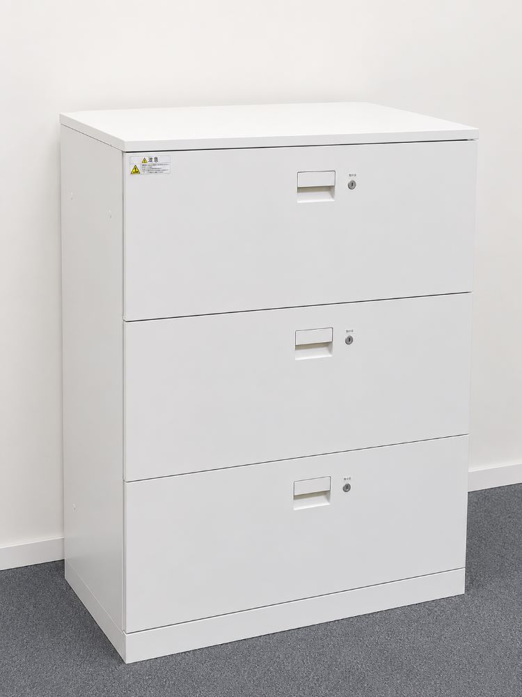 美品 ラテラル書庫 カギ付き イトーキ eS H1-M1090AKS-W9 ホワイト W900 中古 - 画像 (2)