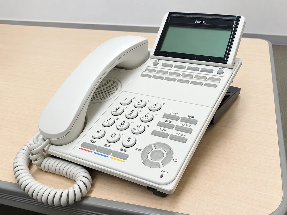 地域限定送料無料 ビジネスフォン 4台セット NEC DT500シリーズ DTK-12D-1D ホワイト 中古 - 画像 (2)