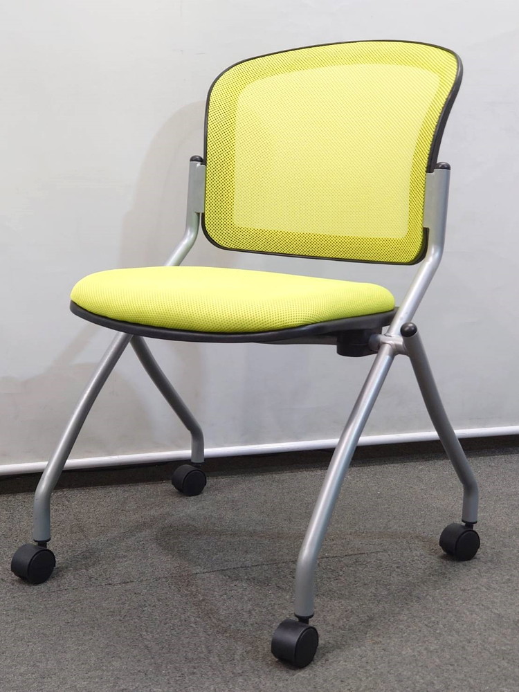 会議テーブルセット 4人用 ミーティングテーブル キャスターチェア DRCP-157MA-W7 中古 - 画像 (12)