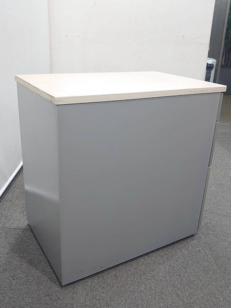 コクヨ キャスターワゴン 3段 H610 デスクワゴン カギ付き グレー A46C3 中古 - 画像 (5)
