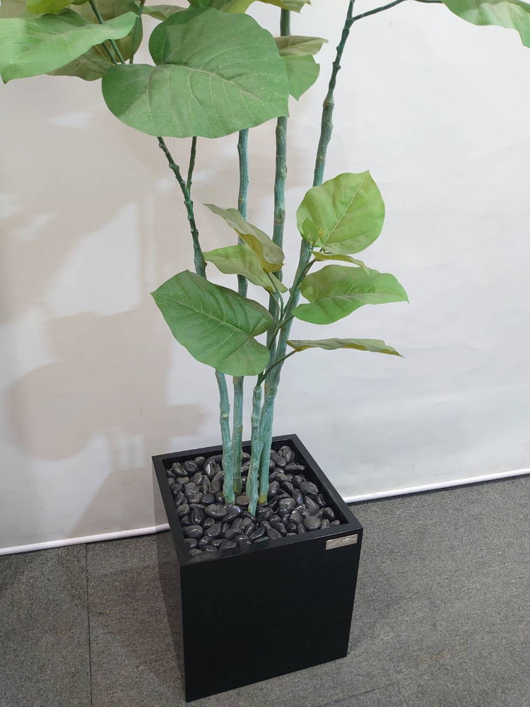 東京地区送料無料 フェイクグリーン 大型 H170 人工観葉植物 ウンベラータ風 観葉植物 リアル 鉢付き - 画像 (7)